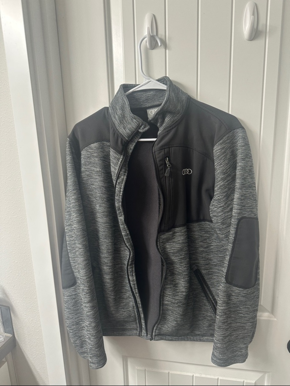 Men's Grey Softshell Jacket with Black Accents